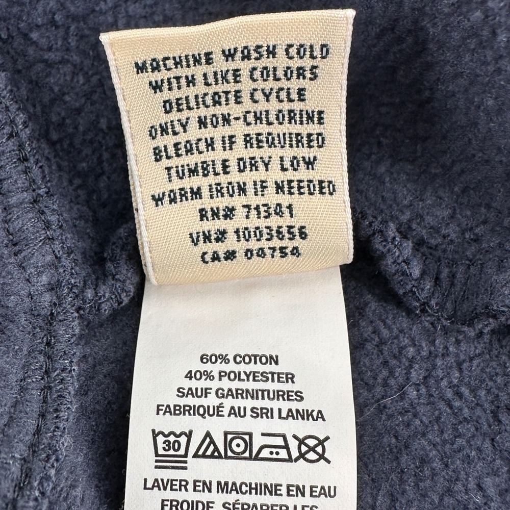 L.L.Bean Womens Size S Blue Fleece Lined Hooded Sweatshirt Navy Blue - Picture 6 of 9